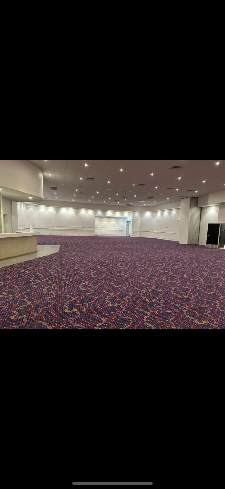 Clean floors and interior of an event venue